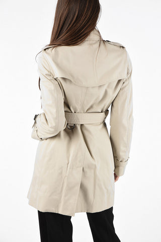 Cotton Double-Breasted Trench with Belt 