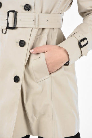 Cotton Double-Breasted Trench with Belt 