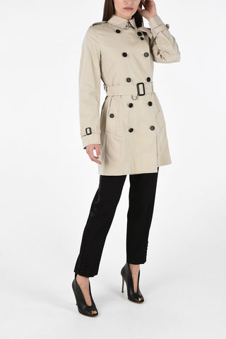 Cotton Double-Breasted Trench with Belt 