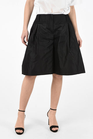High Waist Wide Shorts with Hidden Closure