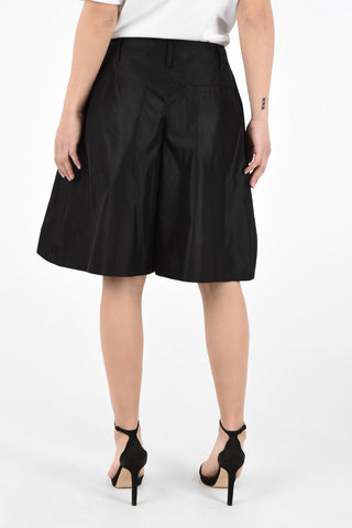 High Waist Wide Shorts with Hidden Closure