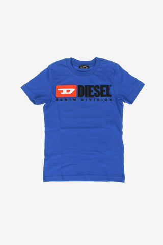 Logo Print TJUSTDIVISION Crewneck T-Shirt
