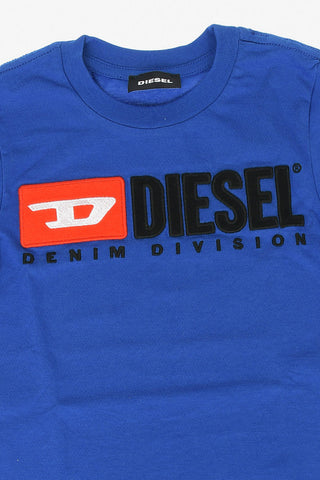 Logo Print TJUSTDIVISION Crewneck T-Shirt