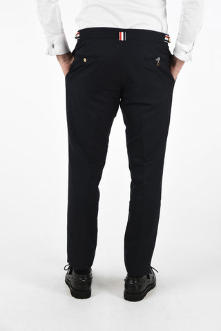 120’s Wool SIDE TAB Skinny Fit Pants