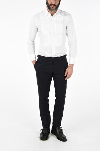 120’s Wool SIDE TAB Skinny Fit Pants