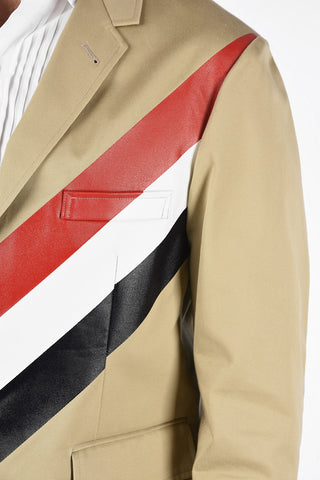 flap pocket DIAGONAL STRIPE 3-button blazer