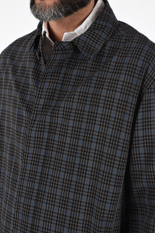 district check Wool Trench