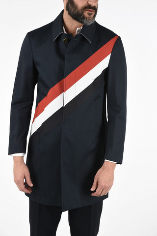 Trench DIAGONAL STRIPE con Abbottonatura Nascosta