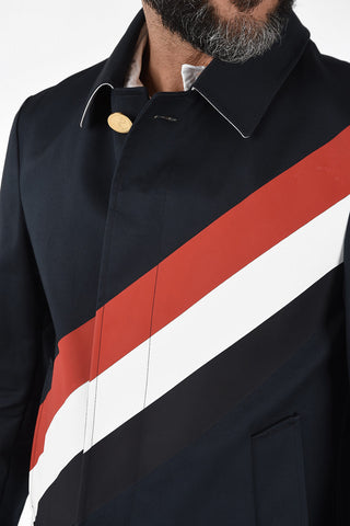 Trench DIAGONAL STRIPE con Abbottonatura Nascosta