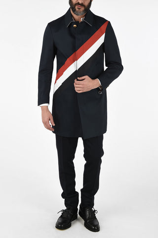 Trench DIAGONAL STRIPE con Abbottonatura Nascosta