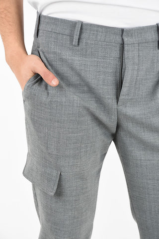 Hidden Closure Utility Slim Fit Pants with Elastick Ankle