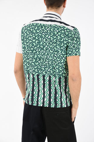 Camicia Straight Fit Stripe con Collo Francese