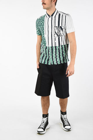 Camicia Straight Fit Stripe con Collo Francese