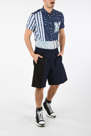 Stretch Cotton Oversized Shorts with Jetted Pockets