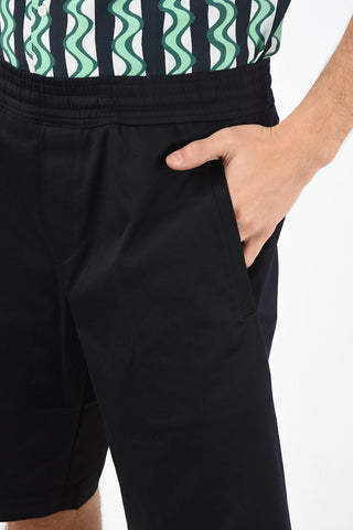 Stretch Cotton Oversized Shorts with Jetted Pockets