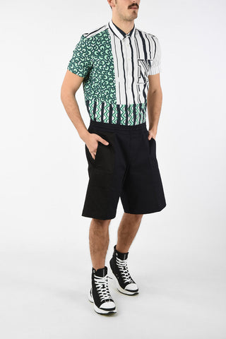 Stretch Cotton Oversized Shorts with Jetted Pockets