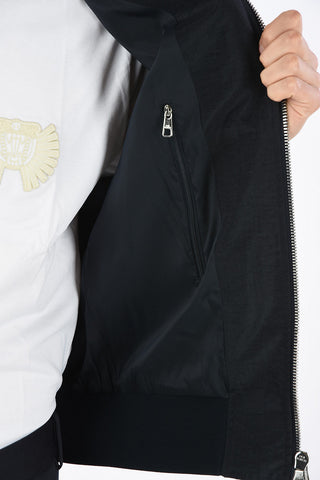 Oversized Utility Bomber with Back Monogram Embroidered
