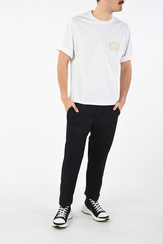 Easy Fit Crew Neck T-Shirt with Military Patch