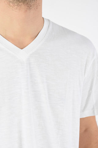 T-Shirt Easy Fit con Collo a V 