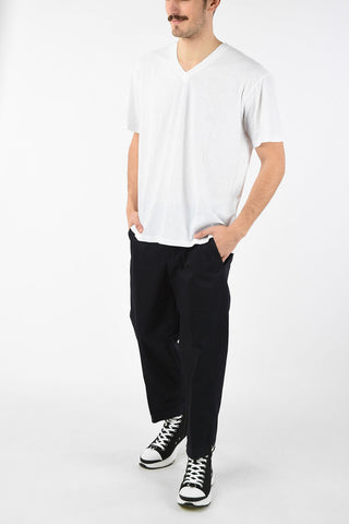 T-Shirt Easy Fit con Collo a V 