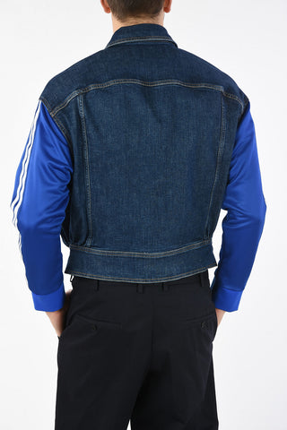 Giubbotto  Oversize Fit in Denim con Tasche a Toppa 
