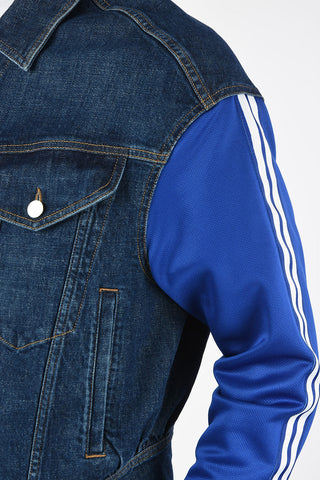 Giubbotto  Oversize Fit in Denim con Tasche a Toppa 