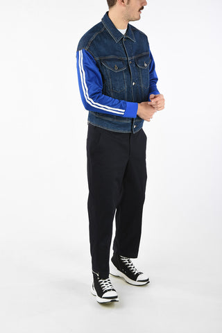 Giubbotto  Oversize Fit in Denim con Tasche a Toppa 