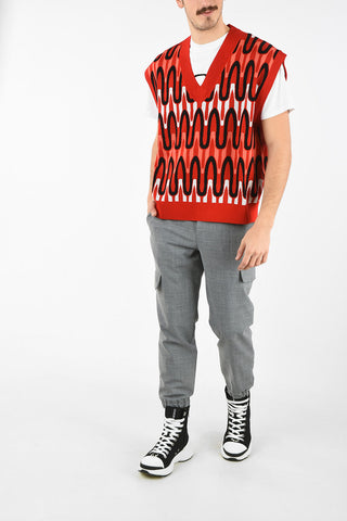 Optical Sleeveless Box Fit Sweater