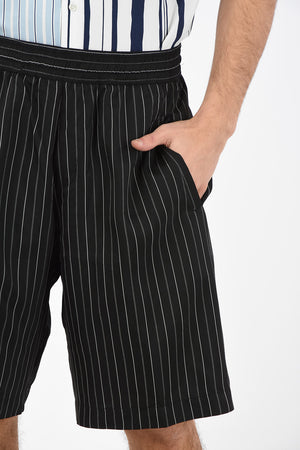 Shorts Pencil Striped con Coulisse in Vita
