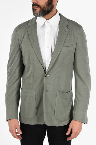 ID silk and cashmere side vents 2-button blazer drop 7R