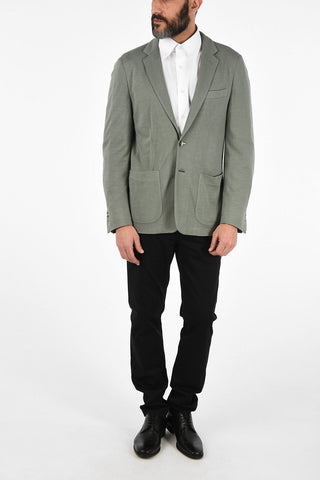 ID silk and cashmere side vents 2-button blazer drop 7R
