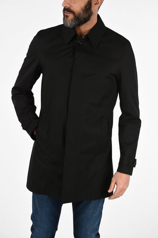 CC COLLECTION hidden closure LEON balmacaan coat