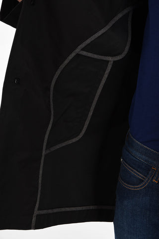 CC COLLECTION hidden closure LEON balmacaan coat