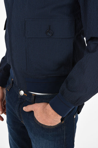 ID mini check SOIA full zip outerwear jacket