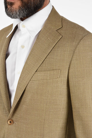 silk and virgin wool LEADER SOFT side vents 2-button blazer drop 7R
