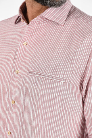 ID camicia awning striped collo francese