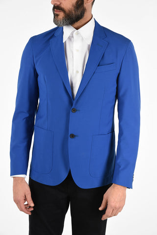 CC COLLECTION virgin wool SPORTSWEAR no vent 2-button blazer drop 8R