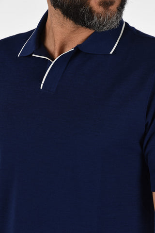 ZZEGNA Wool Short Sleeve Polo