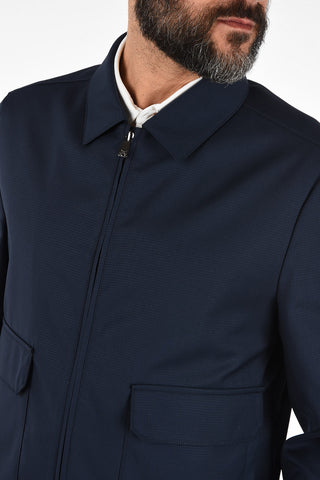 ID virgin wool full zip outerwear IDENTITY jacket