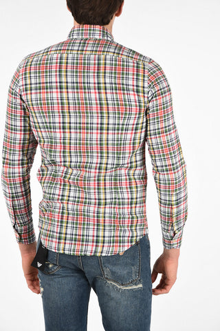 Cotton Tartan Printed Button Down Shirt
