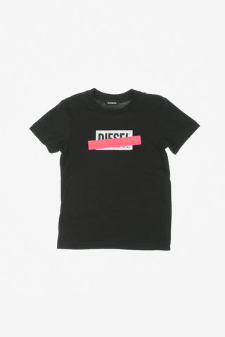 Logo Print TJUSTDUE Crewneck T-Shirt