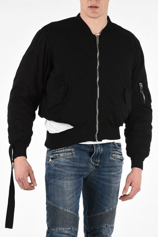 Cotton Padded Bomber with Zip Closure