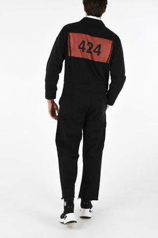Cotton Utility Jumpsuit with Hidden Closure