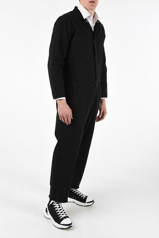 Cotton Utility Jumpsuit with Hidden Closure