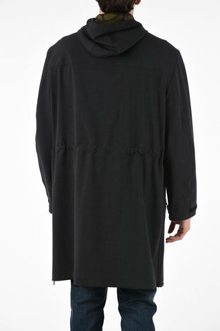 Trench with Hood and Touch Strap Closure