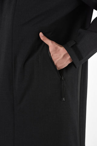 Trench with Hood and Touch Strap Closure