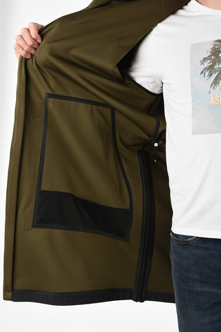 Trench with Hood and Touch Strap Closure