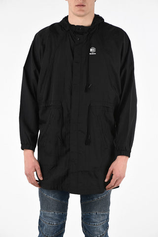 Hoodied Windbreaker with Drawstring