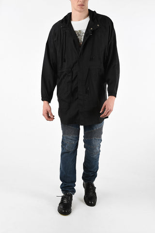 Hoodied Windbreaker with Drawstring