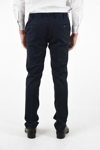 Super 100's Super Slim Fit plain hem trousers